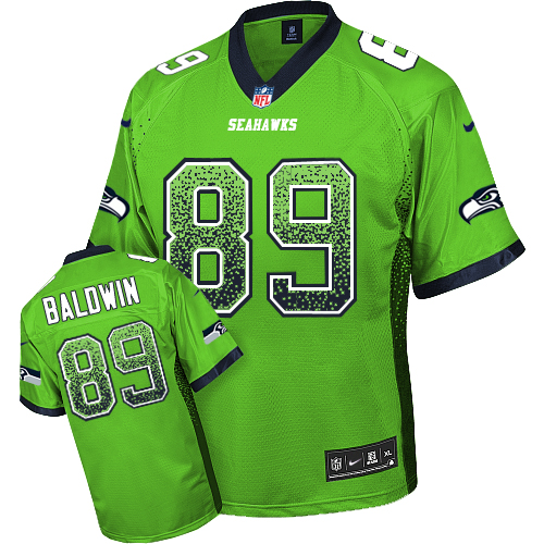 Men's Elite Doug Baldwin Nike Jersey Green - #89 Drift Fashion NFL Seattle Seahawks